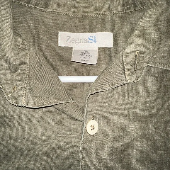 Olive Green Linen from Zenga - Picture 2 of 4